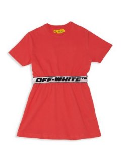 Little Girl's & Girl's Logo-Stripe T-Shirt Dress