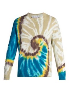 Tie-Dye Knit Crewneck Sweater
