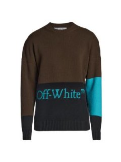 Wool Colorblocked Logo Sweater